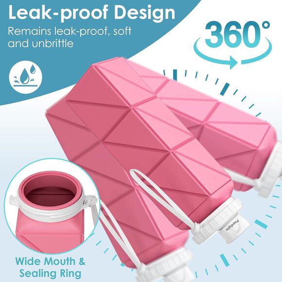 Collapsible Water bottles with Leakproof Lid - Picture 2 of 3